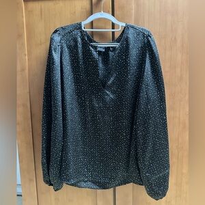 GAP Black and White Puff Sleeve Blouse